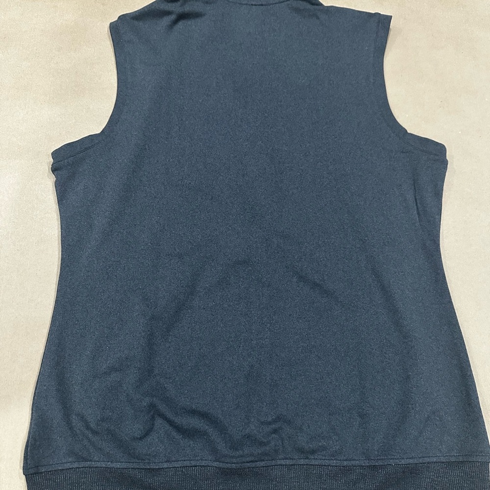 Adidas Womans’ Golf Full-Zip Fashion Club Vest, A272 Dark Slate, Large, NWT - Picture 2 of 4